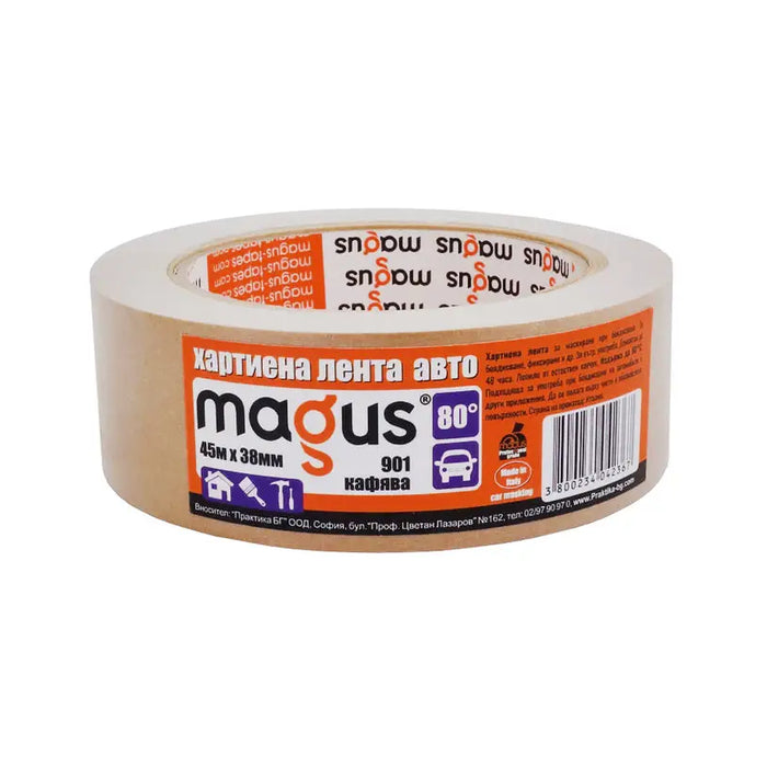 PAPER TAPE FOR PAINTING 80 C 45M/38MM MAGUS - Ленти<<<Лепила и ленти<<<Подови и стенни
