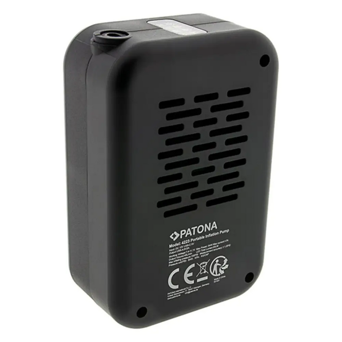 PATONA Electric tire inflator 10.3 bar / 150 PSI Powerbank and LED light Black - CompressorsNAK-KOM<<<Cordless