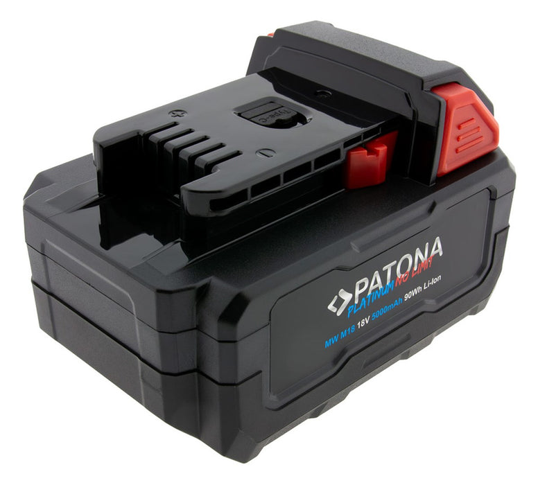 PATONA Platinum 18V Battery for Milwaukee M18 with USB-C port PD45W Black