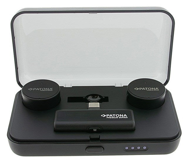 PATONA Premium Professional Lavalier Microphone Set PTS-I91S with charging case
