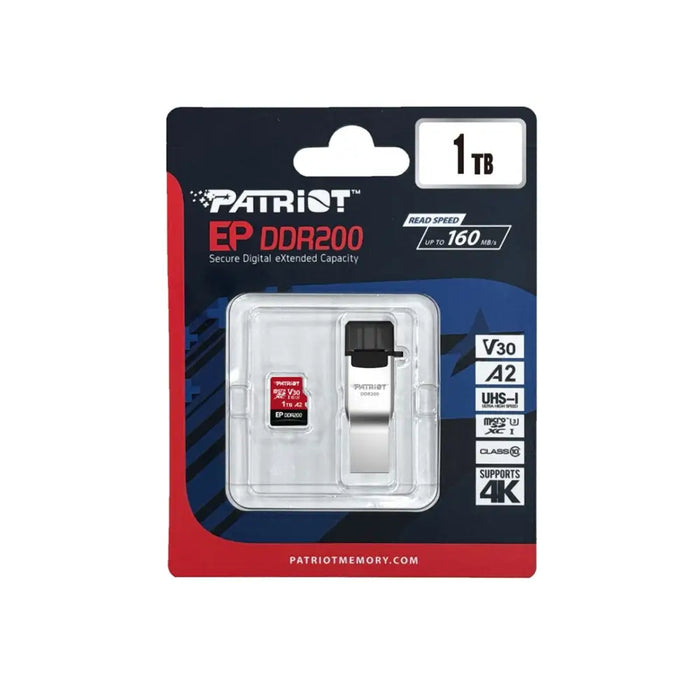 Patriot Memory EP DDR200 memory card 1TB MicroSDXC 160/120 MB/s (PEF1TEP33MCX) - SecureDigital flash