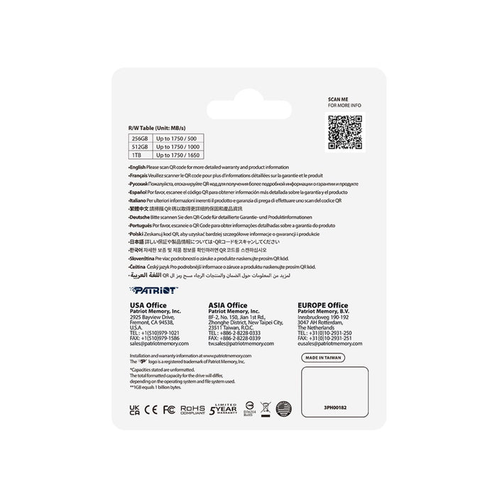 Memory Card Patriot Memory EP CFexpress Type B 1TB 1750MB/s (PEF1TBEPAB)