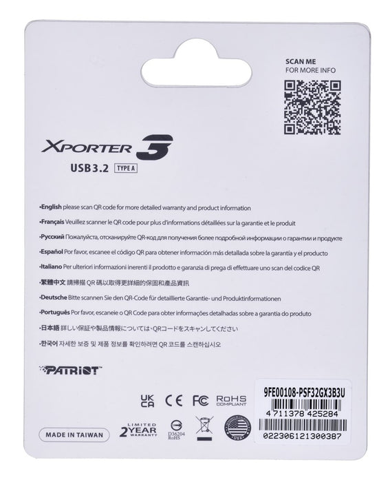 PARTIOT FLASHDRIVE Xporter 3 32GB Type A USB 3.2