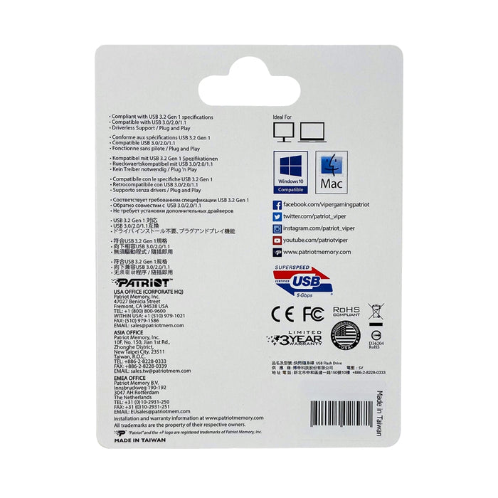 Patriot Supersonic Rage LITE USB 3.2 Generation 1 32GB