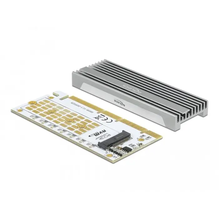 PCI Express x16 (x1 / x4 / x8) card Delock for M.2 NVMe M.2 Key M RGB LED - Входно-изходни контролери<<<Компютърни
