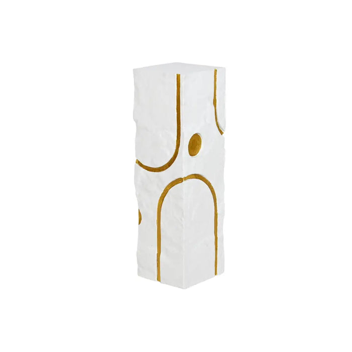 Pedestal Home ESPRIT White Golden Modern 25 x 25 x 80 cm - Декорация и Осветление<<<Дом Градина<<<BigBuy&&&Други