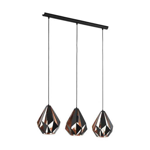 PENDANT 3XE27 BLACK EGLO CARLTON 1 - Пендели<<<Вътрешно осветление<<<Осветление<<<Praktiker&&&Пендели<<<Вътрешно