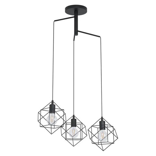 PENDANT 3XE27 BLACK EGLO STRAITON - Пендели<<<Вътрешно осветление<<<Осветление<<<Praktiker&&&Пендели<<<Вътрешно