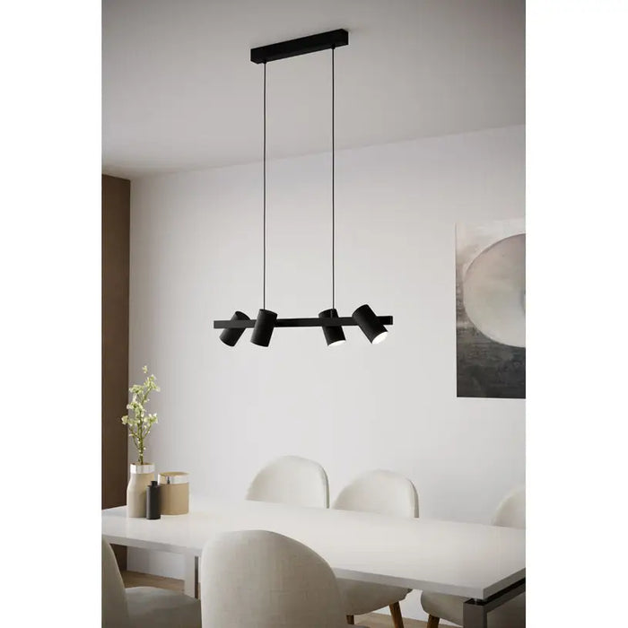 PENDANT 4XE14 BLACK EGLO GATUELA 1 - Пендели<<<Вътрешно осветление<<<Осветление<<<Praktiker&&&Пендели<<<Вътрешно