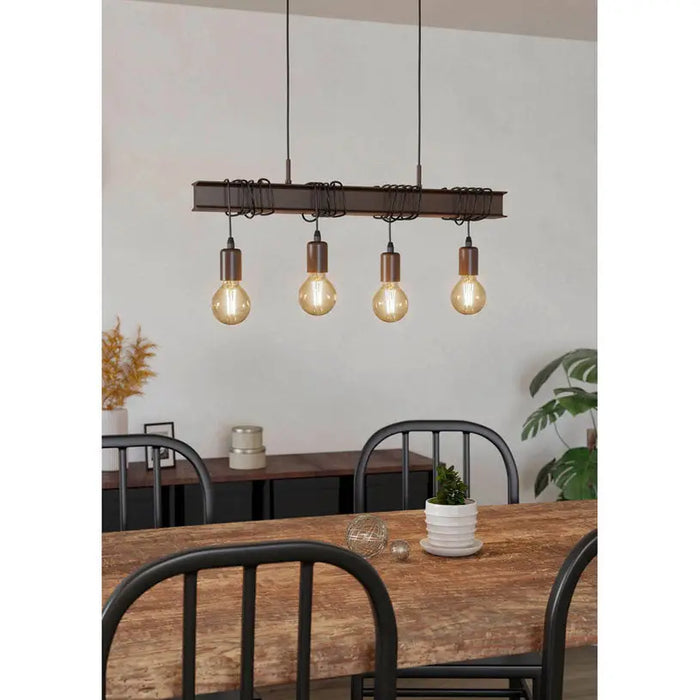 PENDANT 4XE27 ANTIQUE EGLO TOWNSHEND 4 - Пендели<<<Вътрешно осветление<<<Осветление<<<Praktiker&&&Пендели<<<Вътрешно