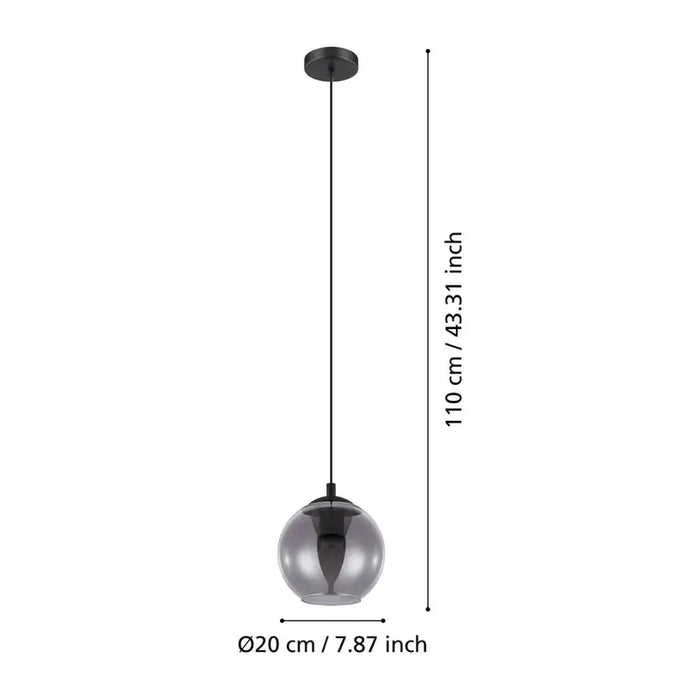 PENDANT E27 BLACK EGLO ARISCANI - Пендели<<<Вътрешно осветление<<<Осветление<<<Praktiker&&&Пендели<<<Вътрешно