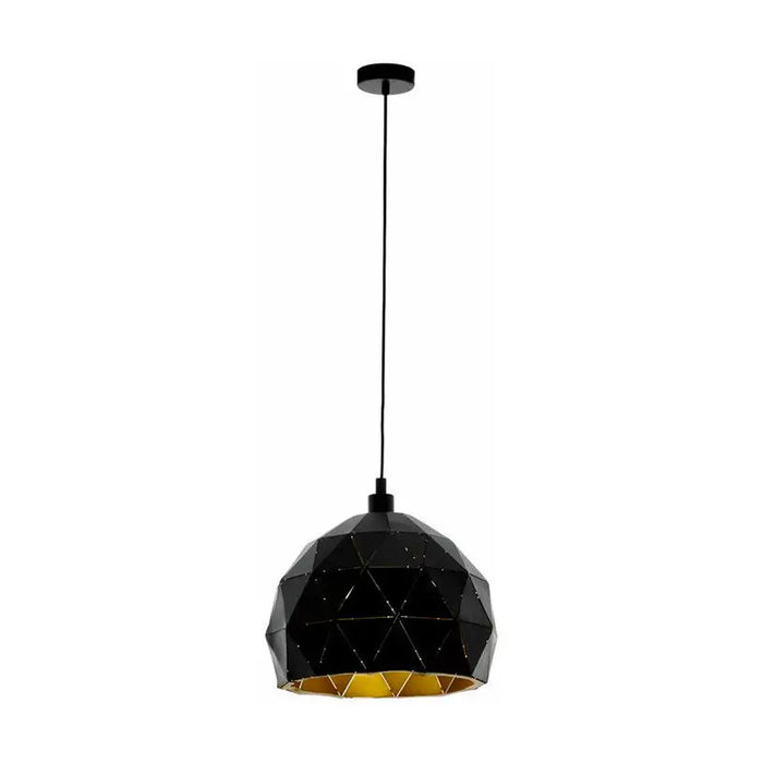 PENDANT E27 BLACK/GOLD F30CM EGLO ROCCAFORTE - Пендели<<<Вътрешно