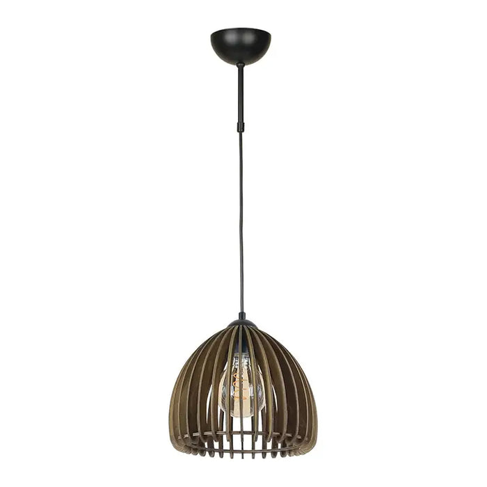 PENDANT E27 F250 WALNUT LIGHTSTYLE DUOMO - Пендели<<<Вътрешно осветление<<<Осветление<<<Praktiker&&&Пендели<<<Вътрешно
