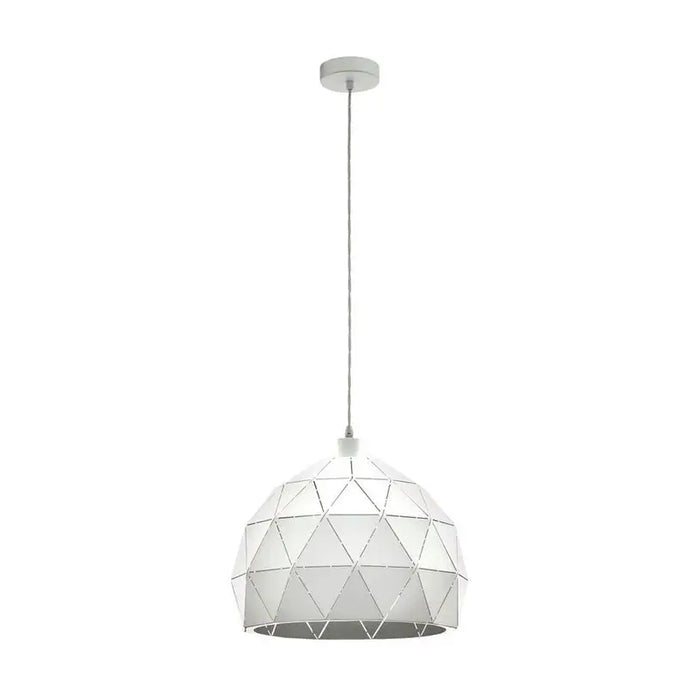 PENDANT E27 WHITE F40CM EGLO ROCCAFORTE - Пендели<<<Вътрешно осветление<<<Осветление<<<Praktiker&&&Пендели<<<Вътрешно