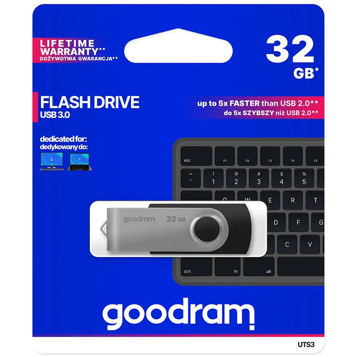 Pendrive 32 GB USB 3.2 Gen 1 UTS3 Goodram - black - Paragony<<<HurtelXML&&&USB флаш устройства<<<Компютър Мрежи и