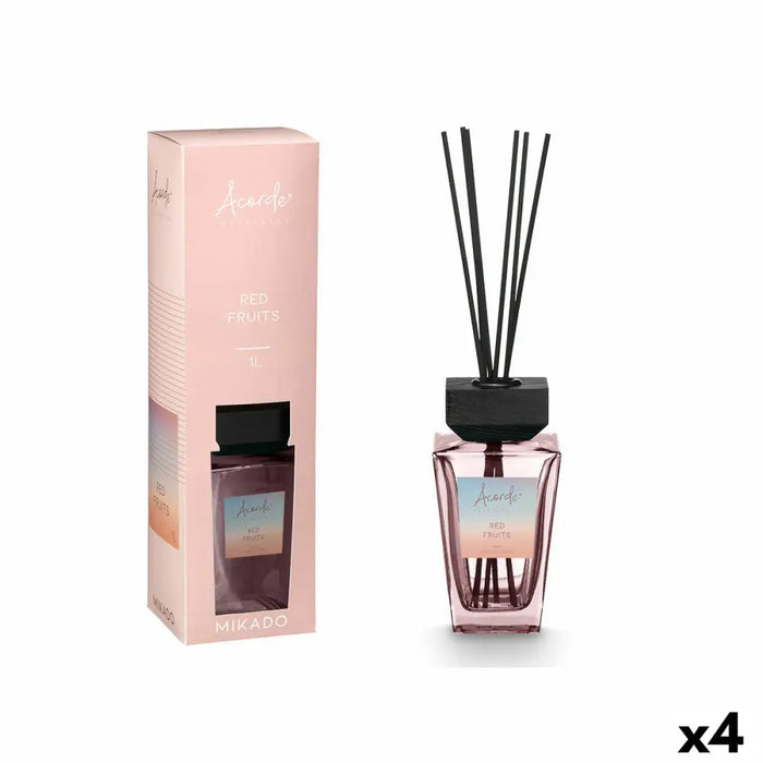 Perfume Sticks Acorde RED FRUITS 1 L (4 Units) - Почистване Прахосмукачки И Гладене<<<Дом