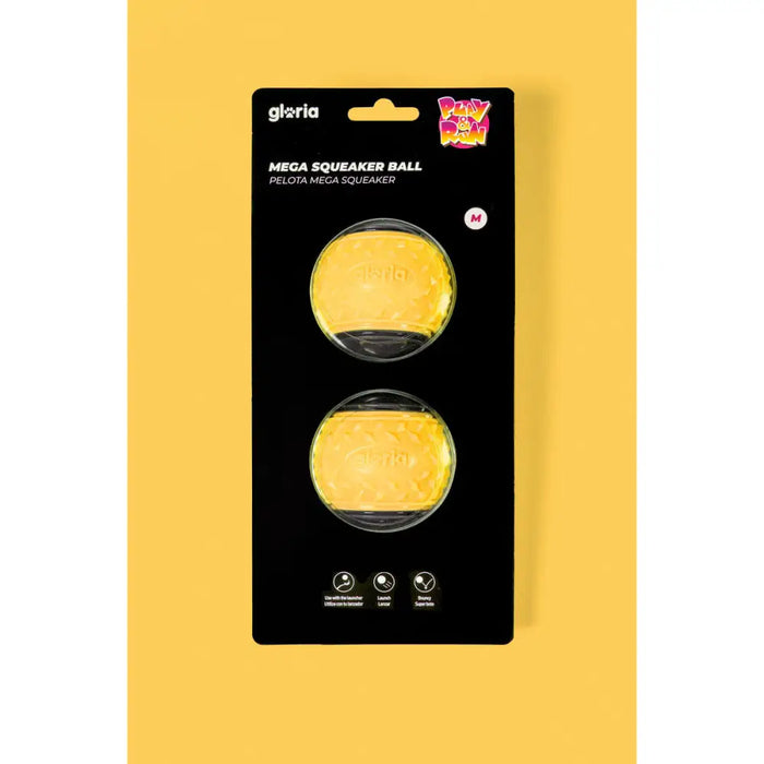 Pet Ball Gloria PLAY AND RUN Yellow TPR M 6,35 cm 2 Units - Домашни Животни<<<Дом Градина<<<BigBuy&&&Играчки<<<Домашни