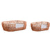 Pet bed Home ESPRIT White Light brown Metal synthetic rattan 50 x 35 x 14 cm (2 Pieces) - Домашни Животни<<<Дом