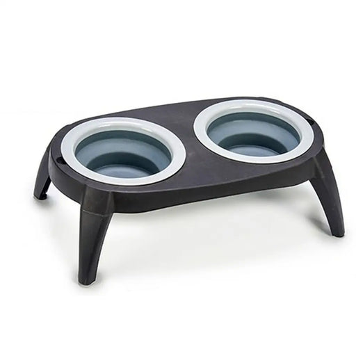 Pet feeding dish Mascow Black Silicone Plastic Foldable 9 x 39 x 9 cm (12 Units) - Домашни Животни<<<Дом