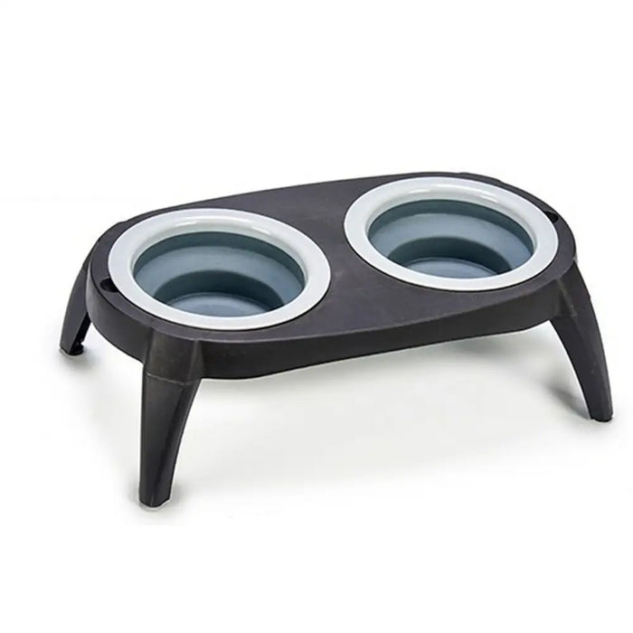 Pet feeding dish Mascow Black Silicone Plastic Foldable 9 x 39 x 9 cm (12 Units) - Домашни Животни<<<Дом