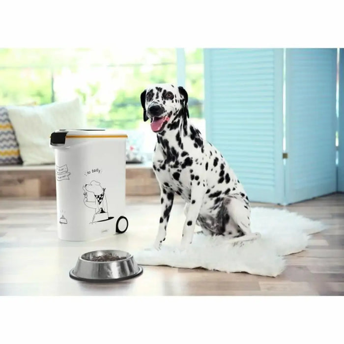 Pet food canister Curver 794096 With wheels White Plastic 20 kg 54 L 49,3 x 27,8 x 60,5 cm - Купички за храна и