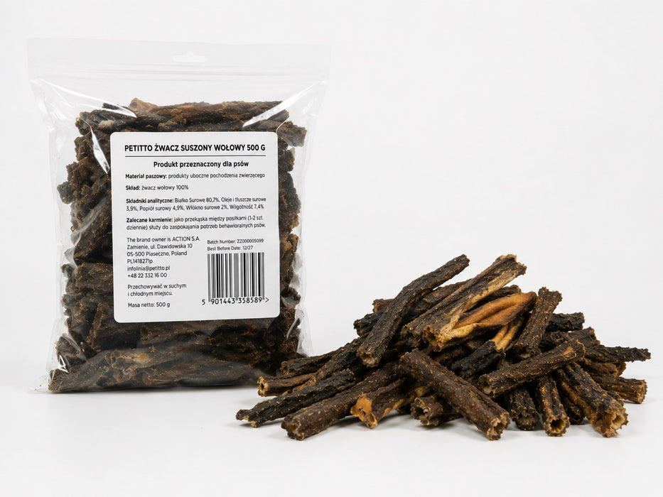 PETITTO Dried beef tripe Mono - dog treat - 500g