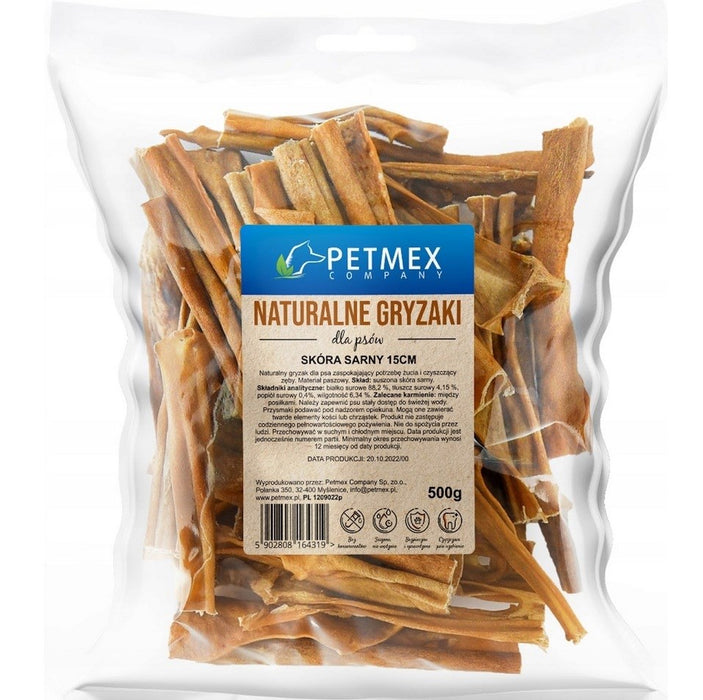 PETMEX Roe deer skin 15 cm - dog treat - 500g