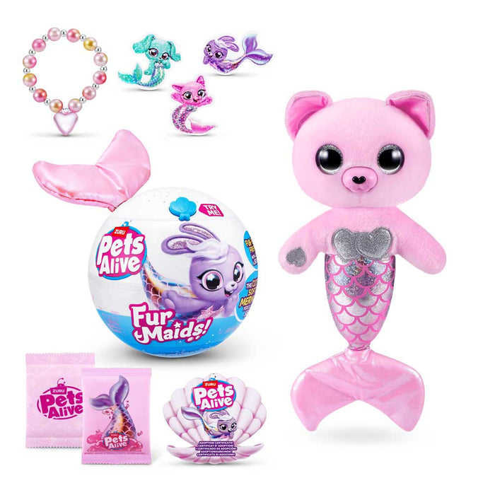 Zuru Pets Alive Surprise Plush Toy - Mermaid, with accessories, assortment