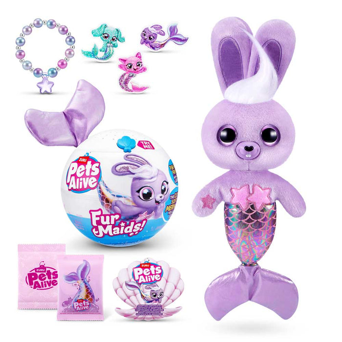 Zuru Pets Alive Surprise Plush Toy - Mermaid, with accessories, assortment