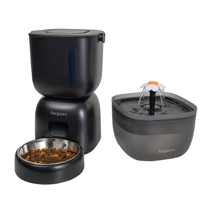 Petwant FW1-L(BAS) automatic food dispenser + drinker (black) - Bowls<<<Food Dispensers<<<Pets<<<InnproXML