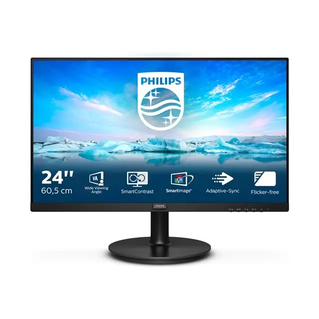 PHILIPS 242V8LA/00 23.8inch VA LCD FHD 1920x1080 16:9 4ms 250cd/m2 3000:1 VGA HDMI DP 3YW - Бизнес