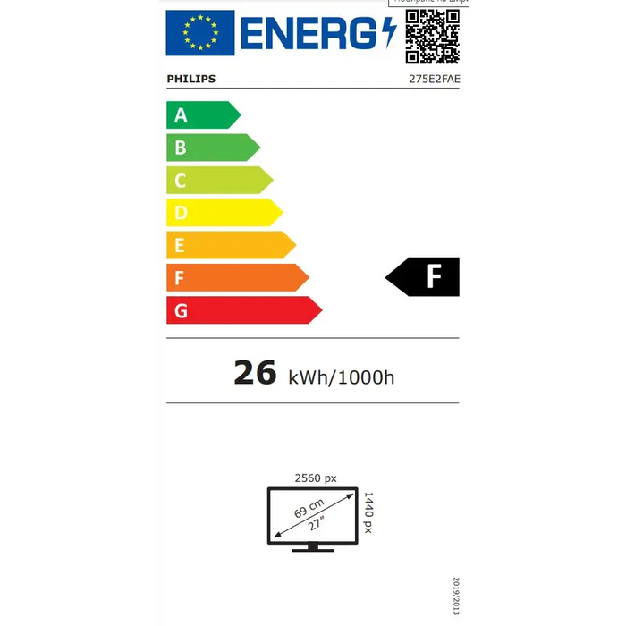 Philips 275E2FAE 27’’ IPS WLED 2560x1440@75Hz 4ms GTG/1ms MPRT 350cd/m2 1000:1 Mega Infinity DCR Adaptive Sync