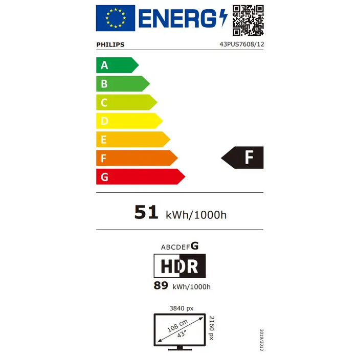 PHILIPS 43inch UHD DLED Pixel Precise New OS DVB T2/T2-HD/C/S/S2 Dolby Vision Atmos HDR+ 20W RMS