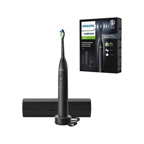 Philips Electric Toothbrush Sonicare 5300 Series with Case HX7101/02 Black EU - SDA<<<Основна<<<DunaXML&&&Грижа за