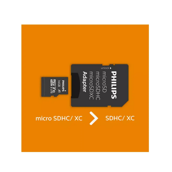 Philips Micro SDHC Card 16GB Class 10 - Карти памет<<<Памети<<<MediaTrade