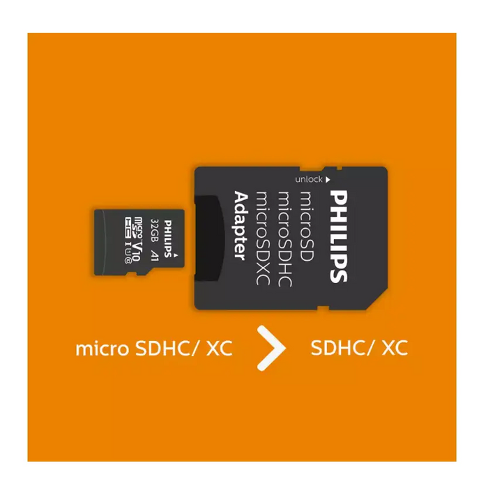 Philips Micro SDHC Card 32GB Class 10 - Карти памет<<<Памети<<<MediaTrade