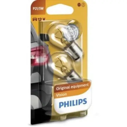 PHILIPS PREMIUM P21/5W 3200K 5W/21W 12V CARTON BLISTER X2 PCS - КРУШКИ И СВЕТЛИНИ<<<MaxCar