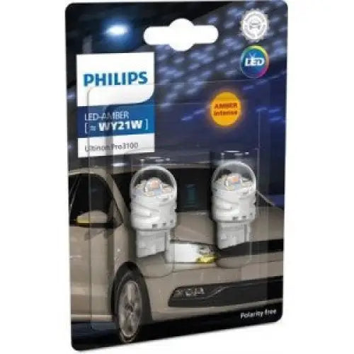 PHILIPS ULTINION PRO3100SL WY21W AMBER LED 12V CARTON BLISTER X2 PCS - АВТОАКСЕСОАРИ<<<MaxCar&&&КРУШКИ И