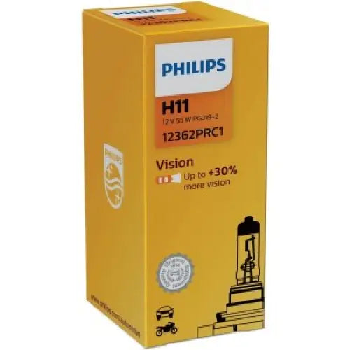 PHILIPS VISION H11 3200K 55W 12V CARTON BLISTER 1 PCS - АВТОАКСЕСОАРИ<<<MaxCar&&&КРУШКИ И СВЕТЛИНИ<<<MaxCar
