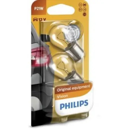 PHILIPS VISION P21W 3200K 21W 12V CARTON BLISTER X2 PCS - АВТОАКСЕСОАРИ<<<MaxCar&&&КРУШКИ И СВЕТЛИНИ<<<MaxCar