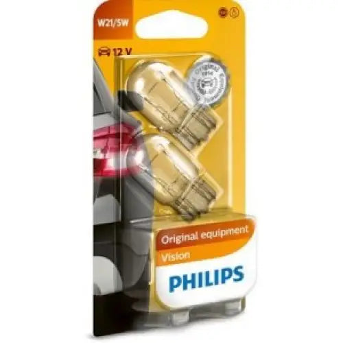 PHILIPS VISION W21/5W 3200K 5W/21W 12V CARTON BLISTER X2 PCS - АВТОАКСЕСОАРИ<<<MaxCar