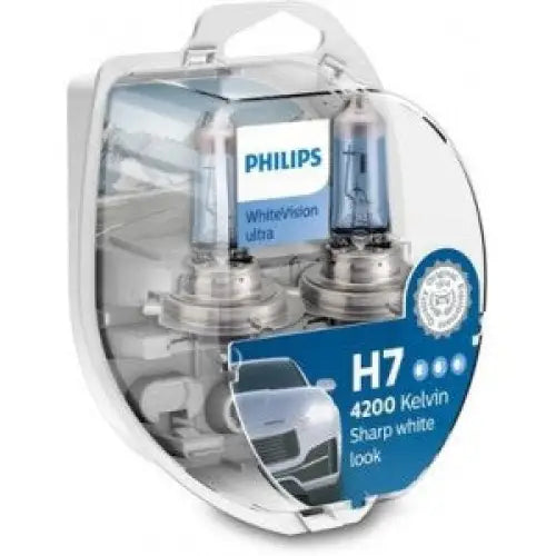 PHILIPS WHITEVISON ULTRA H7 5000K 55W 12V CARTON BLISTER X2 PCS - КРУШКИ И СВЕТЛИНИ<<<MaxCar