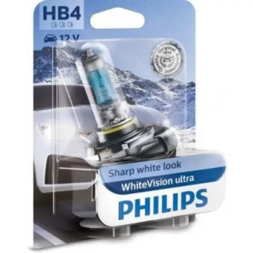 PHILIPS WHITEVISON ULTRA HB4 5000K 55W 12V CARTON BLISTER 1 PCS - АВТОАКСЕСОАРИ<<<MaxCar