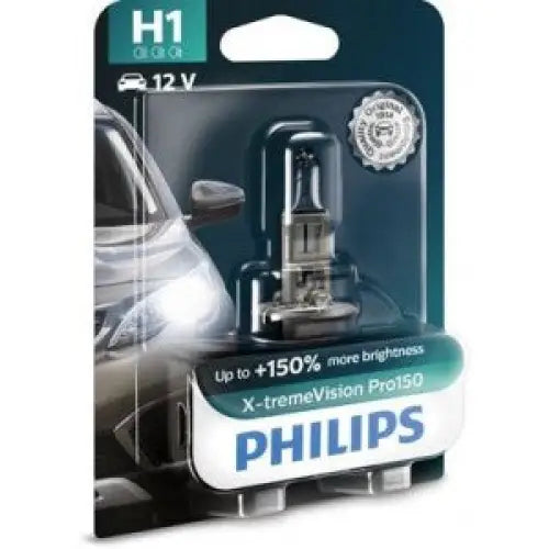 PHILIPS X-TREMEVISION PRO150 H1 3400K 55W 12V CARTON BLISTER 1 PCS - АВТОАКСЕСОАРИ<<<MaxCar