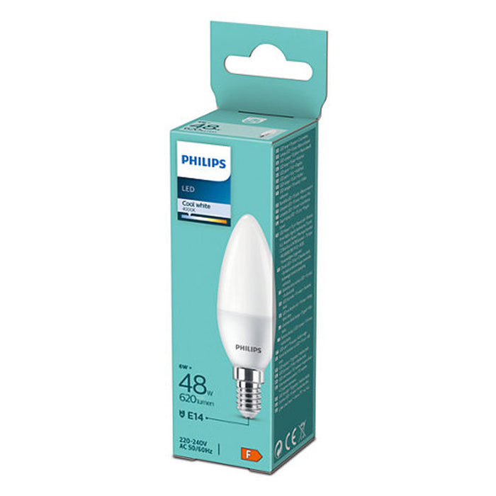 LED BULB E14 6W 4000K 620LM CANDLE PHILIPS