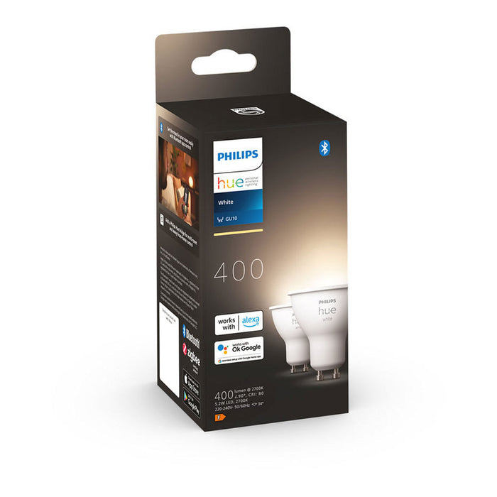 LED BULB GU10 5.2W 2700K 2 PCS PHILIPS HUE