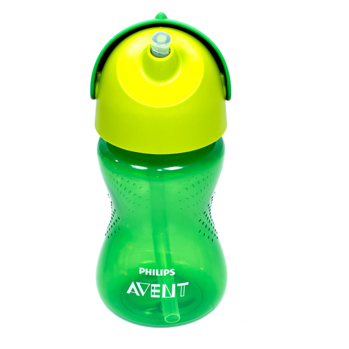 CUP WITH STRAW 300 ML GREEN 12 M + PHILIPS AVENT