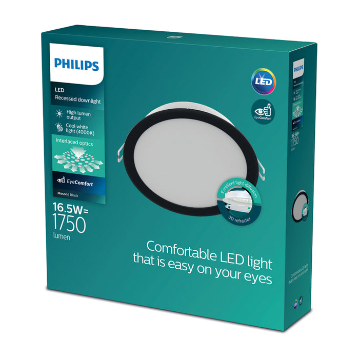 LED PANEL 16.5W 4000K 1750LM ROUND BLACK PHILIPS