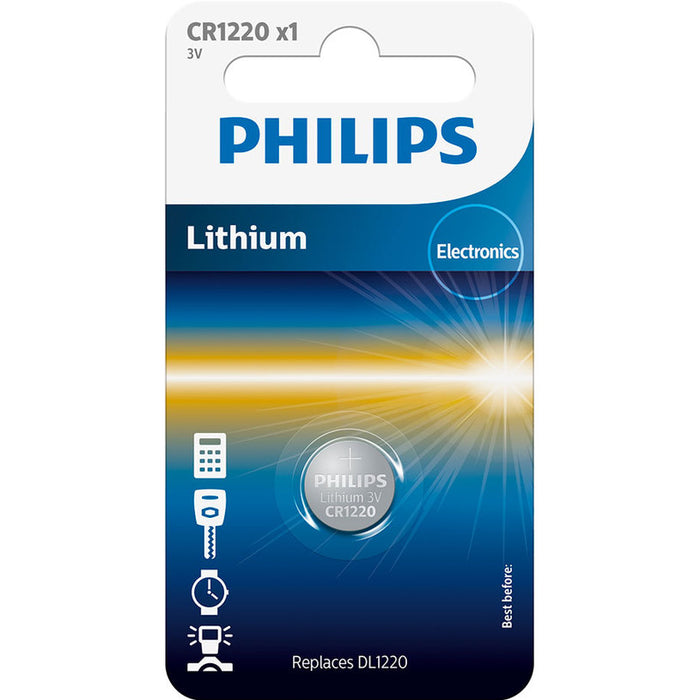 BATTERIES PHILIPS LITHIUM CR1220/00B