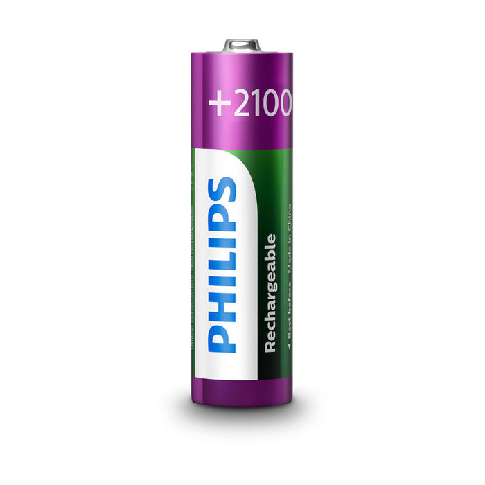 PHILIPS Rechargeable battery AA 2100 mAh 4-blister